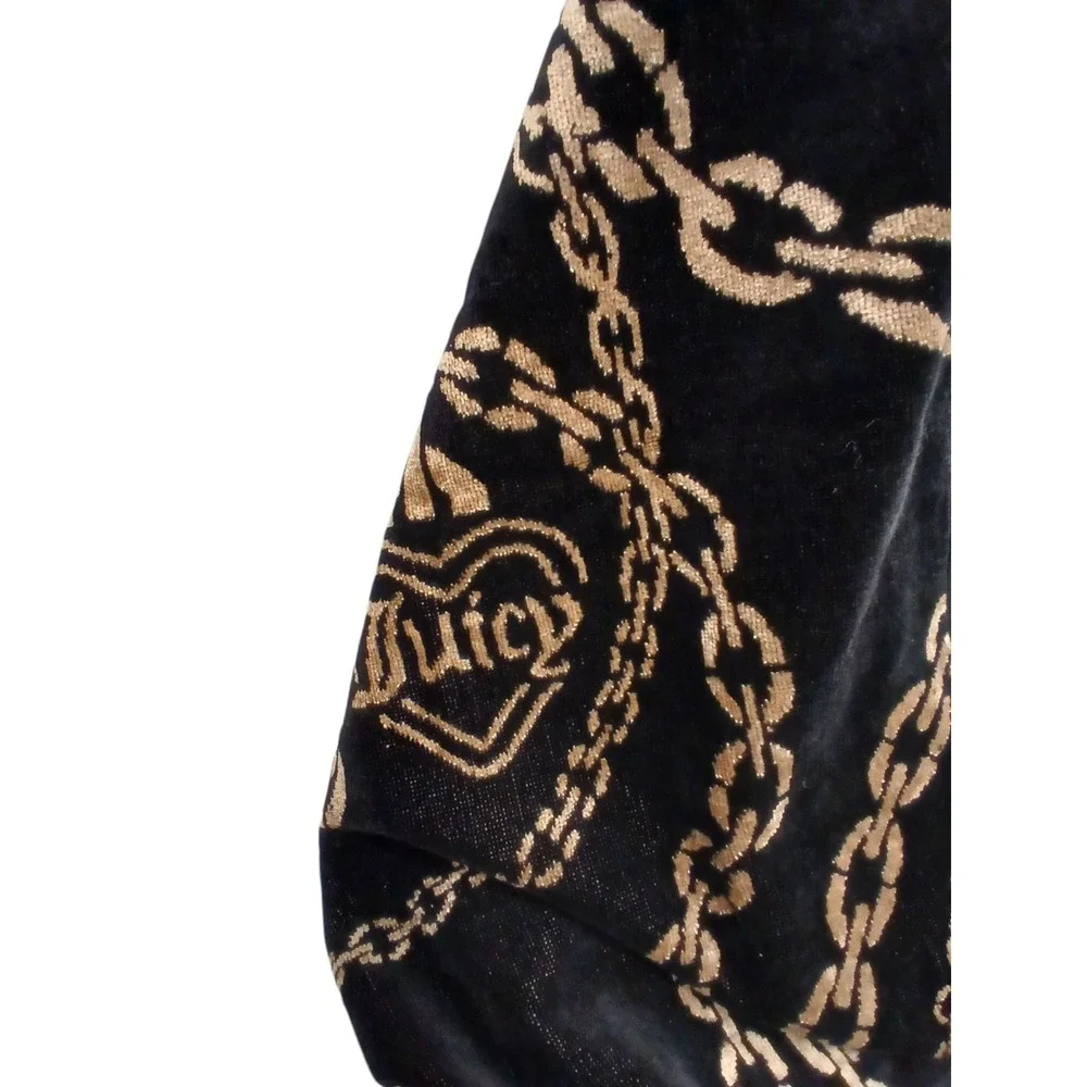 RARE NEW Juicy Couture Bath Beach Towel‎ Luxe Equestrian Gold Chains Discontinue